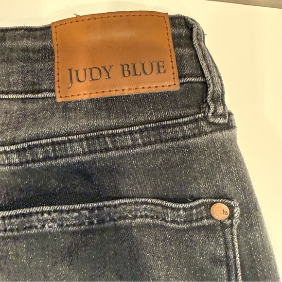 Judy Blue High Waist Tummy Control black Bootcut Jeans 14W Short - Picture 7 of 8